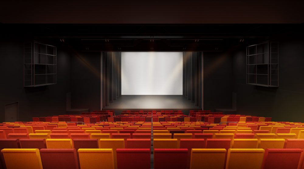 東京ドームシティ内に来年1月に開業する新劇場「IMM THEATER」のホール内パース（ステージ向）