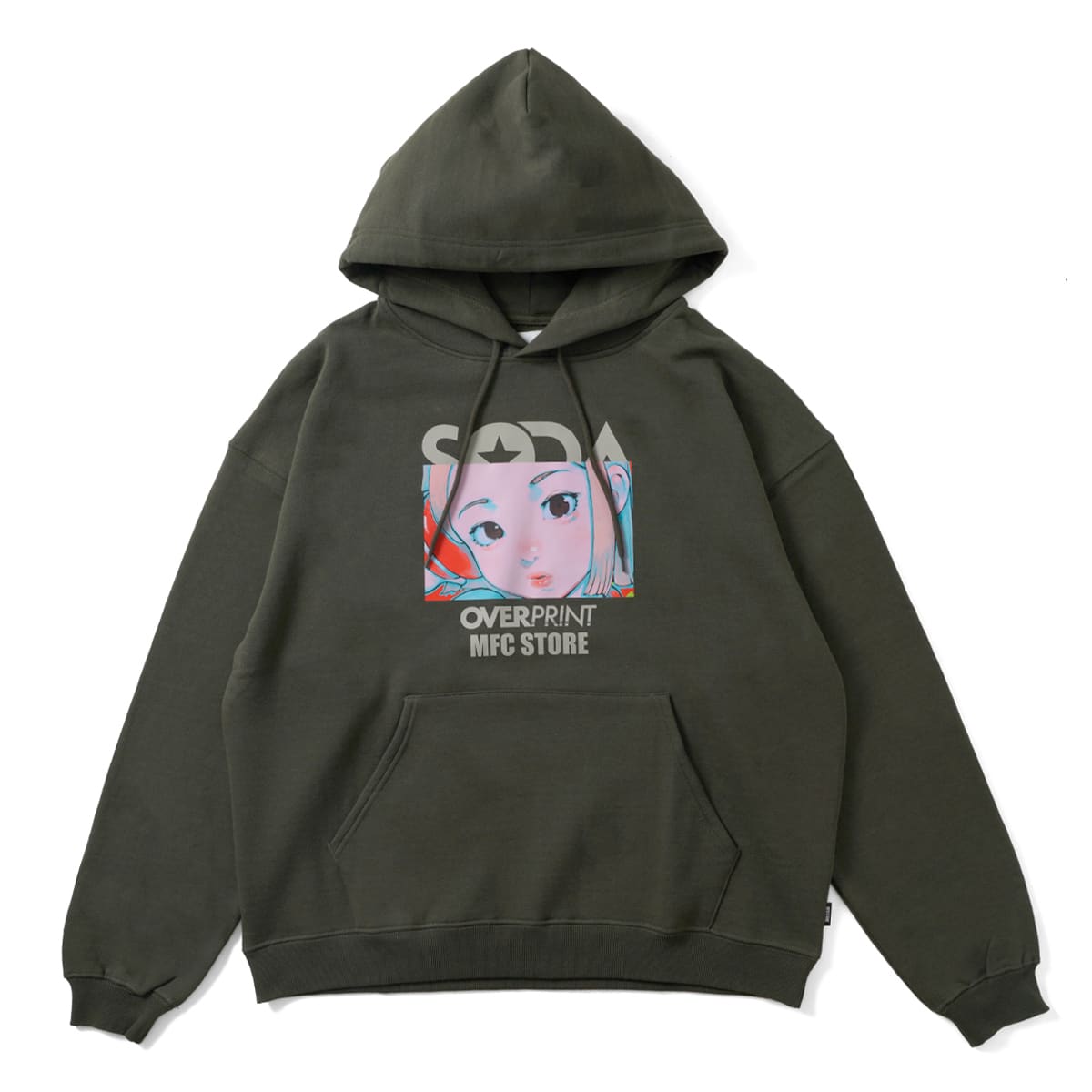 MFC STORE × over print × DJ SODA Ver. COTOH HOODIE ¥13,200（1月2日[火]22:00：MSF STORE全店舗にて発売、1月5日[金]19:00：MFC STORE Official Online Storeにて発売）