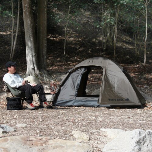 【ツーリング時の理想的なテント】積みやすく組み立てやすい「Bears Rock」のハヤブサテント