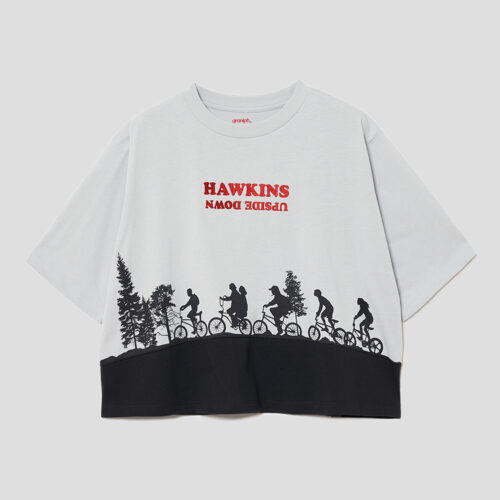 HAWKINS UPSIDE DOWN フレアTシャツ ¥4,500