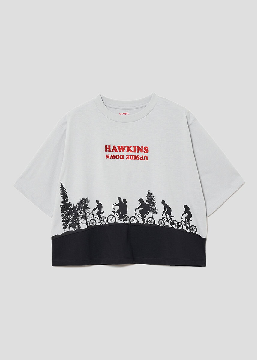 HAWKINS UPSIDE DOWN フレアTシャツ ¥4,500