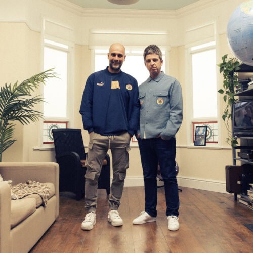 Noel Gallagher に加え、Manchester City FC の Kyle Walker、Jess Park、Mateo Kovačić、Ederson、そして Pep Guardiolaが参加している。