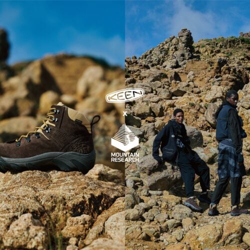 KEEN（キーン）が、独自の山暮らしの世界観を提案し続けているMOUNTAIN RESEARCH（マウンテンリサーチ）との初めてのコラボレーションアイテムをリリースする。