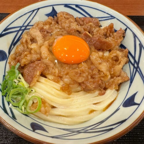 焼きたて牛すき釜玉うどん