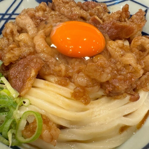 焼きたて牛すき釜玉うどん