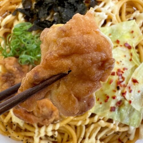 大盛　から揚げとにんにく背脂醤油マヨパスタ２