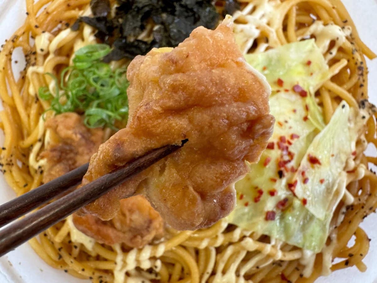 大盛　から揚げとにんにく背脂醤油マヨパスタ２