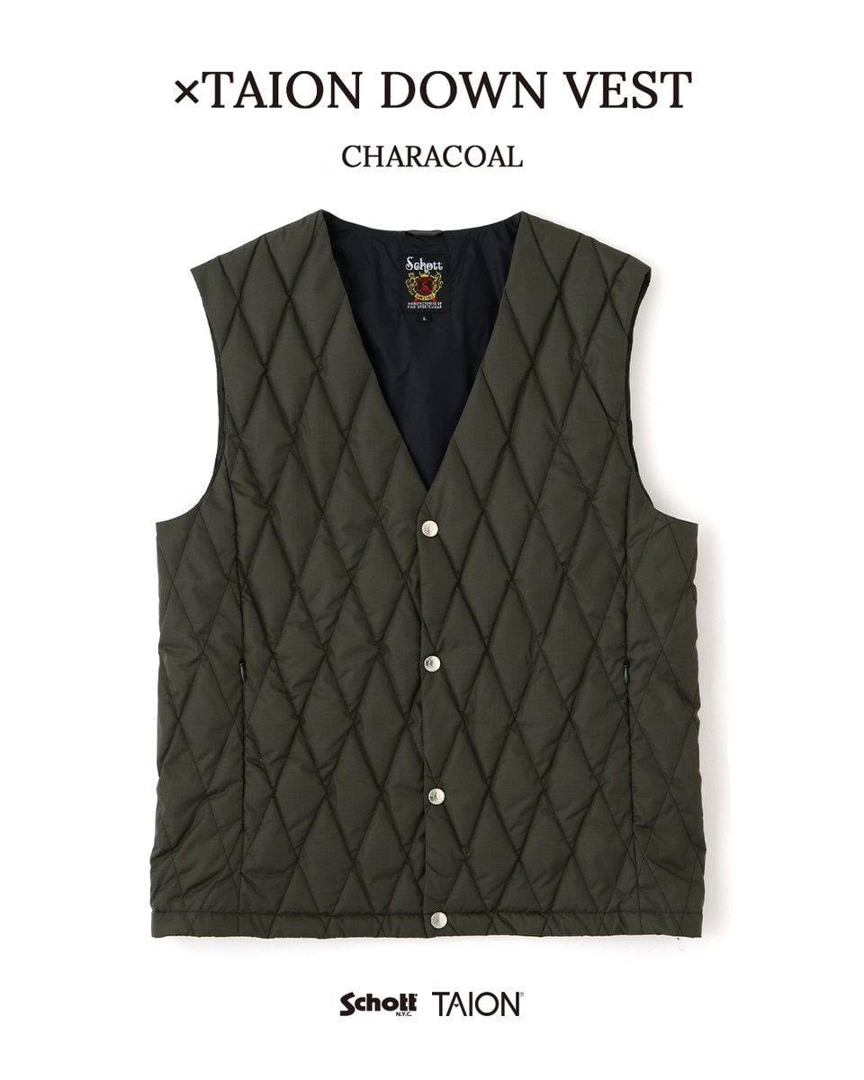 Schott × TAION DOWN VEST ¥16,500