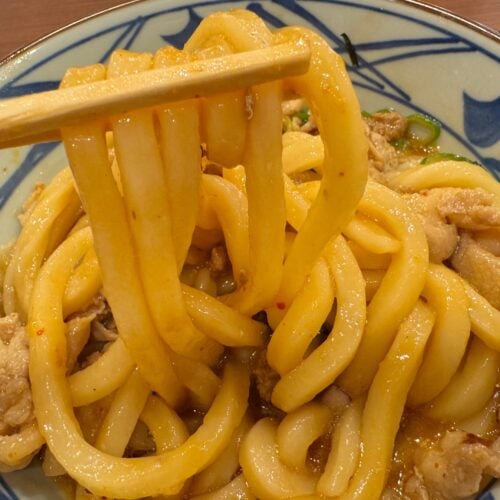 旨辛 肉盛りまぜ玉うどん