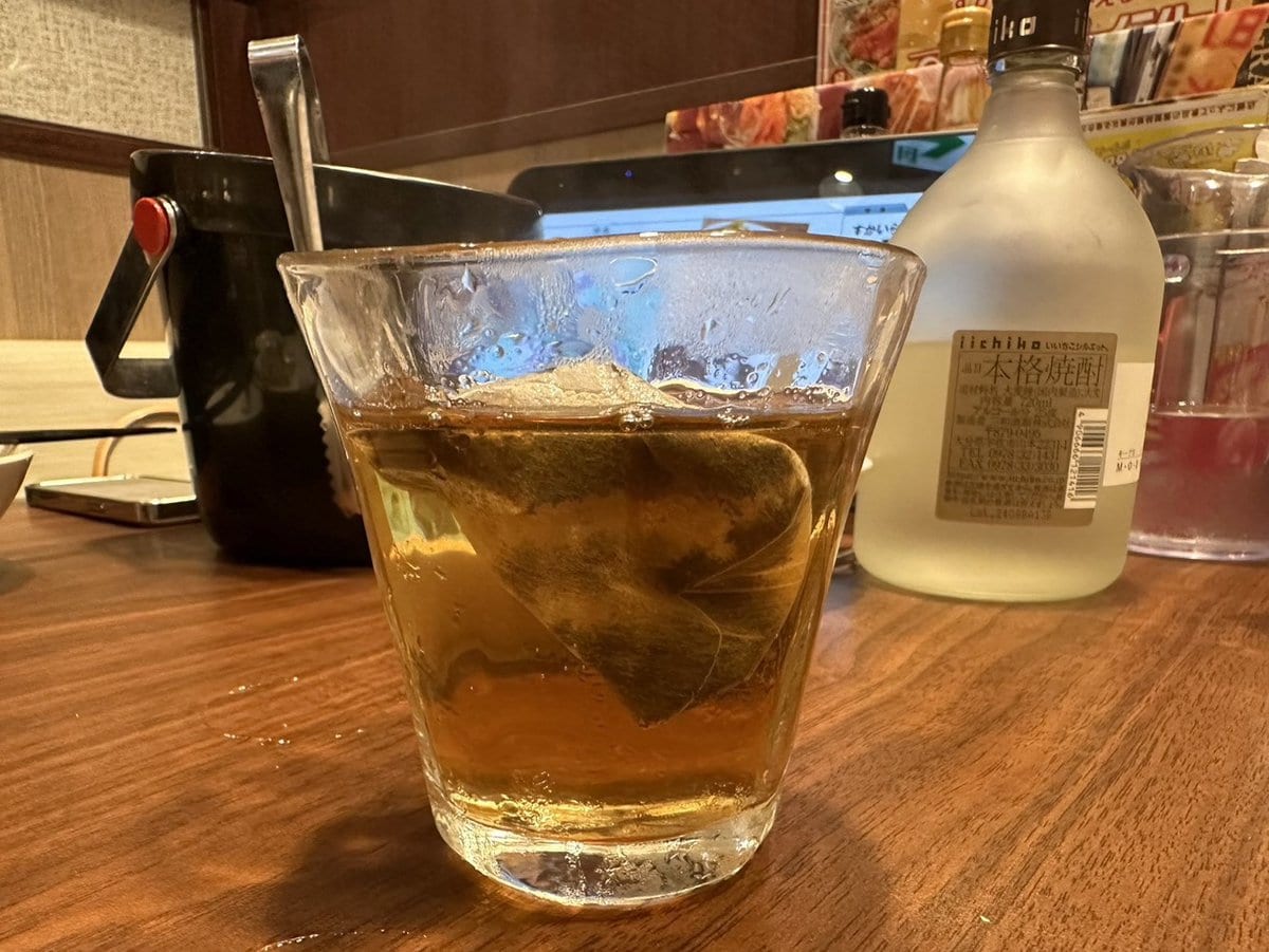 バーミヤン 焼酎ボトルキープ 煎茶割り