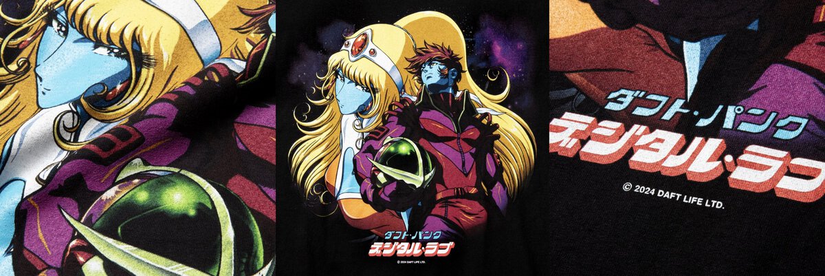 GEEKS RULE×DAFT PUNK×松本零士コラボ「DAFT PUNK and Leiji Matsumoto | GEEKS RULE
30 SILKSCREEN PRINTING T SHIRT 01」