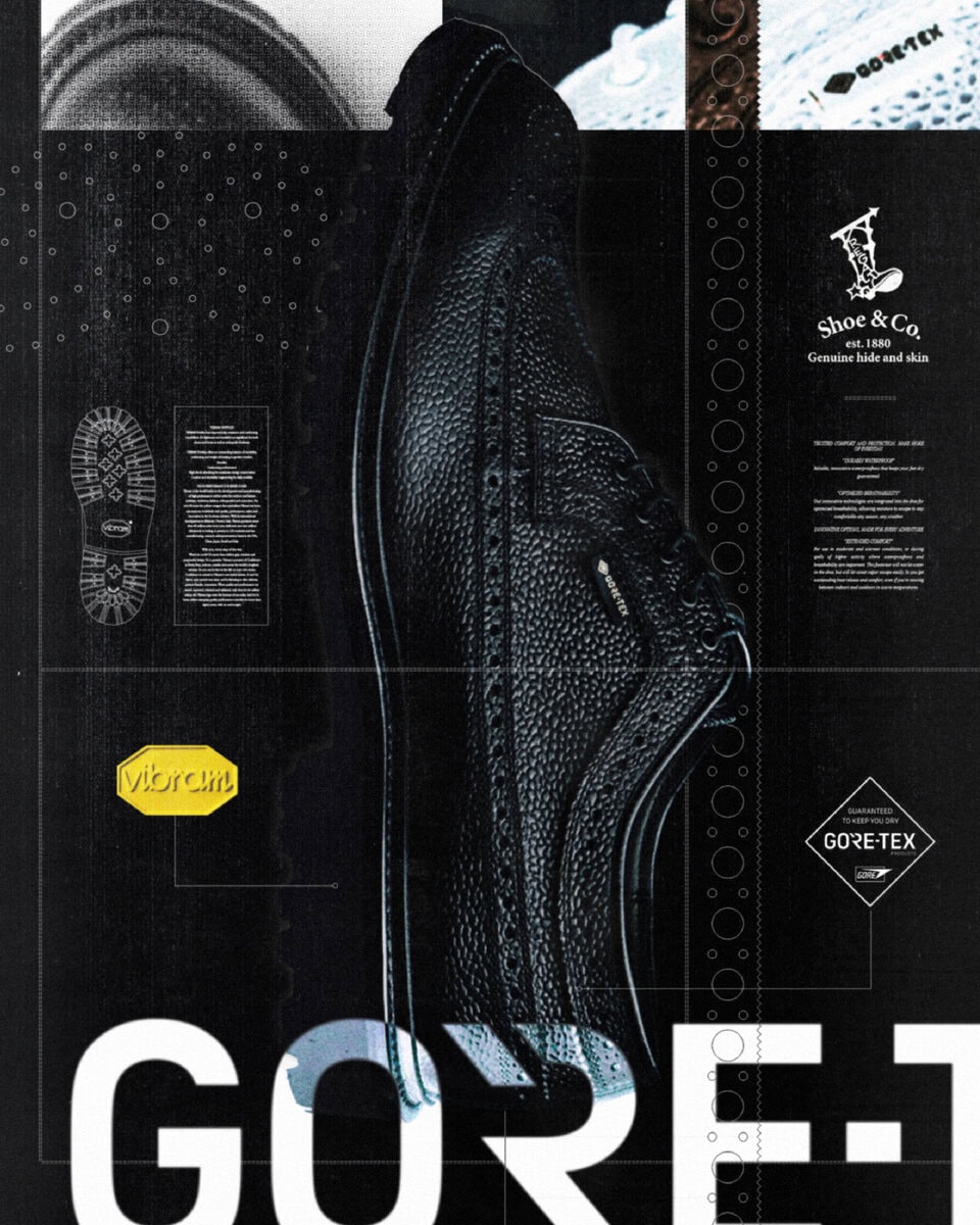 REGAL Shoe & Co.が2023年より展開するGORETEXコレクションより、「Wing-Tip GORE-TEX」がリリースされる。