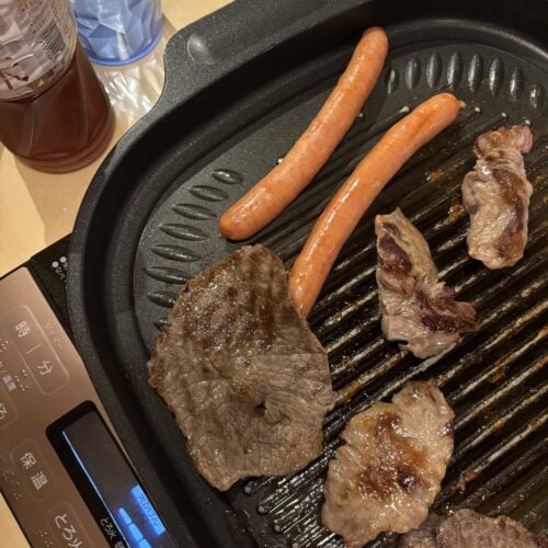 BBQの食材は、地元の新鮮なものばかり