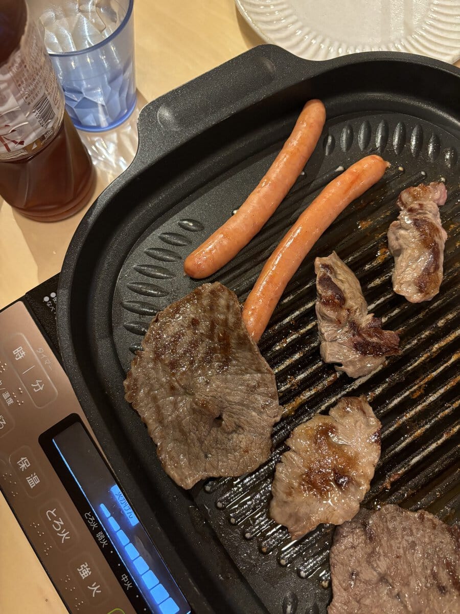 BBQの食材は、地元の新鮮なものばかり