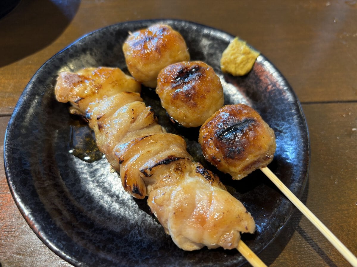 おつまみ類の中で特に印象的だったのは、焼き鳥