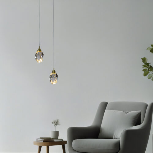 リッケの自然の氷の雫をイメージした照明「Drabe pendant light」¥38,500