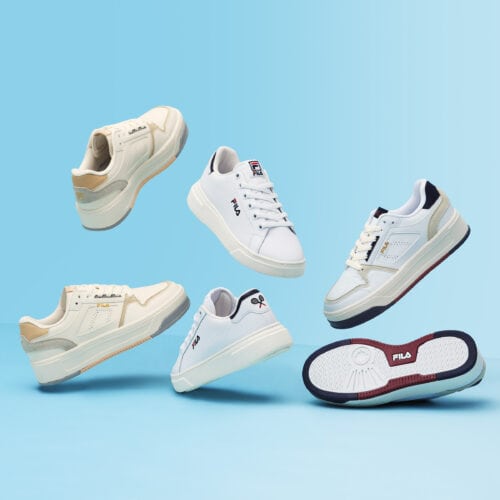 スポーツライフスタイルブランド FILA（フィラ）。今回、軽量スニーカー「FILA COURT FEATHERY」と「COURT PLUMPY FEATHERY」を2024年8月下旬より順次発売する。