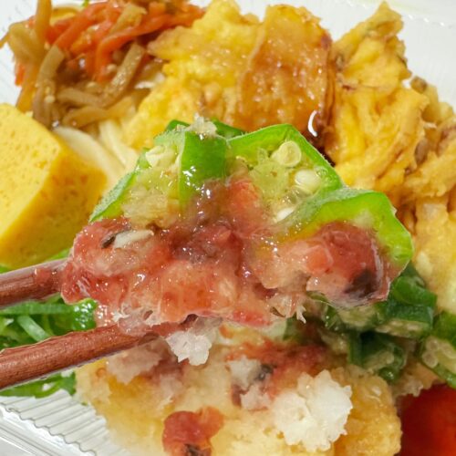 オクラと梅肉があう！
