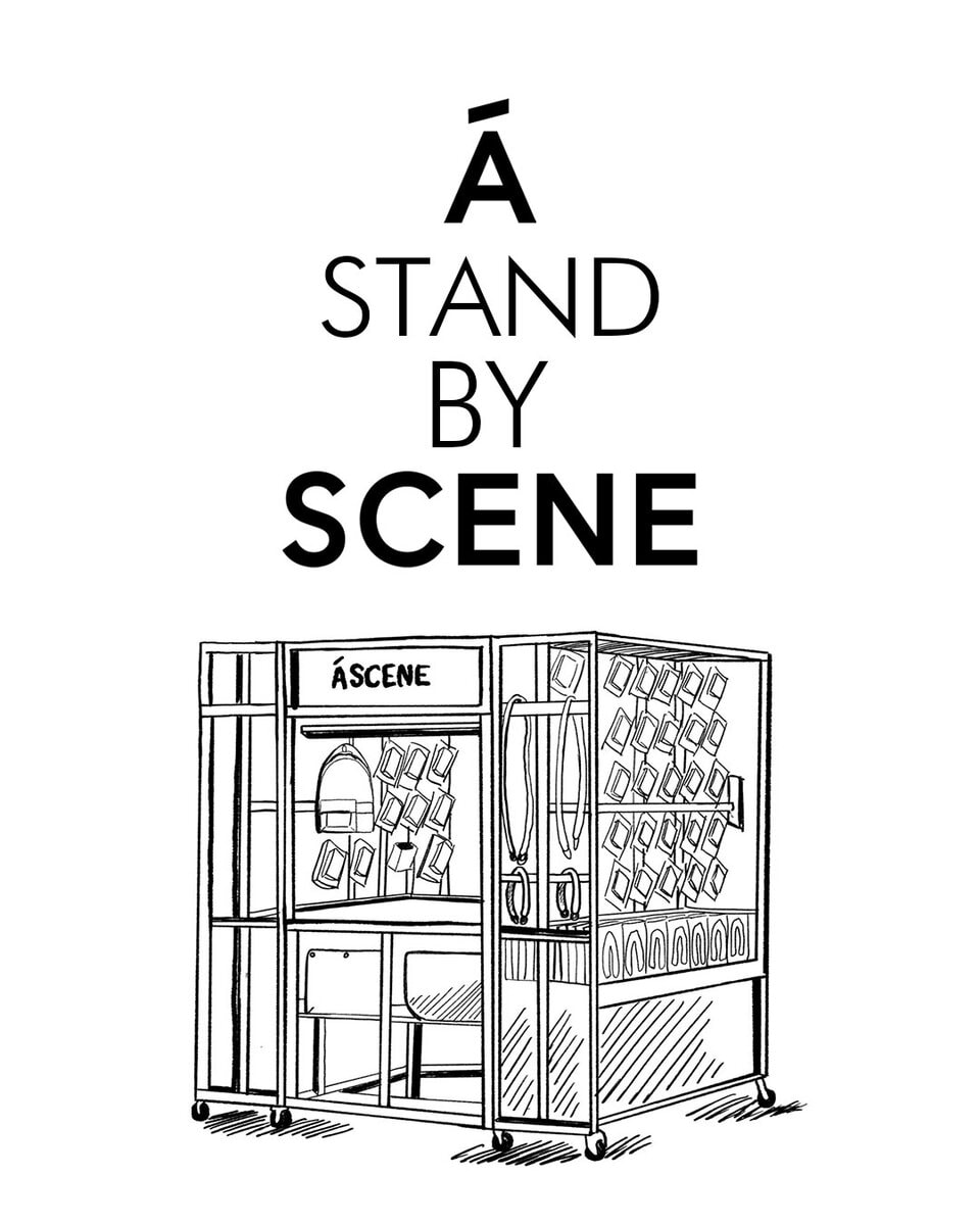 A SCENE（エーシーン）のちいさなスタンド。「A STAND BY SCENE」をコンセプトにしたブランド初のオフィシャルストアが4月26日（土）よりルクア1階に誕生する。