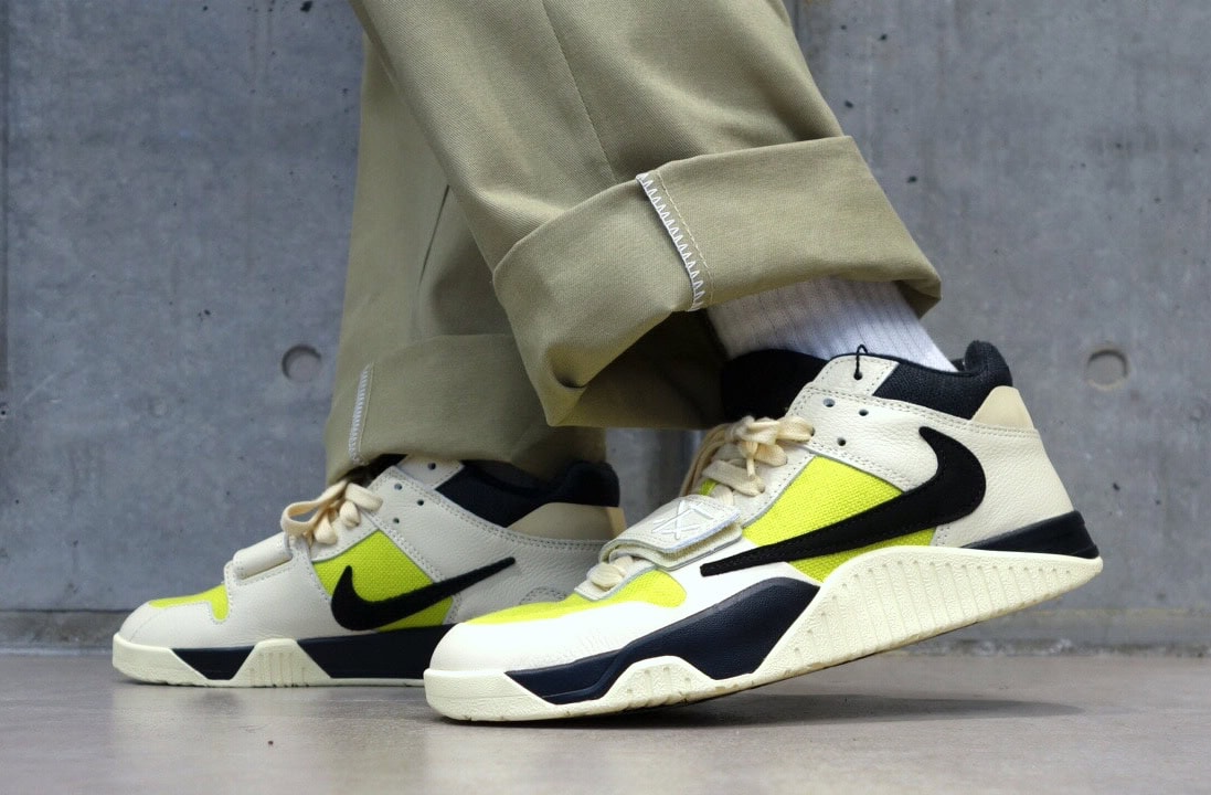 Travis Scott × Nike（トラヴィススコット × ナイキ）のジョーダン ジャンプマンジャック TR CJ1 T-Rexx "ブライトカクタス"