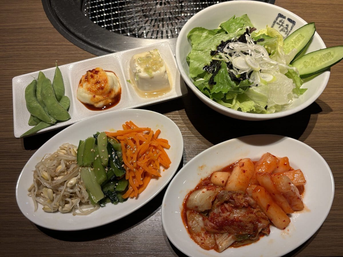 牛角　定番焼肉コース　おつまみ