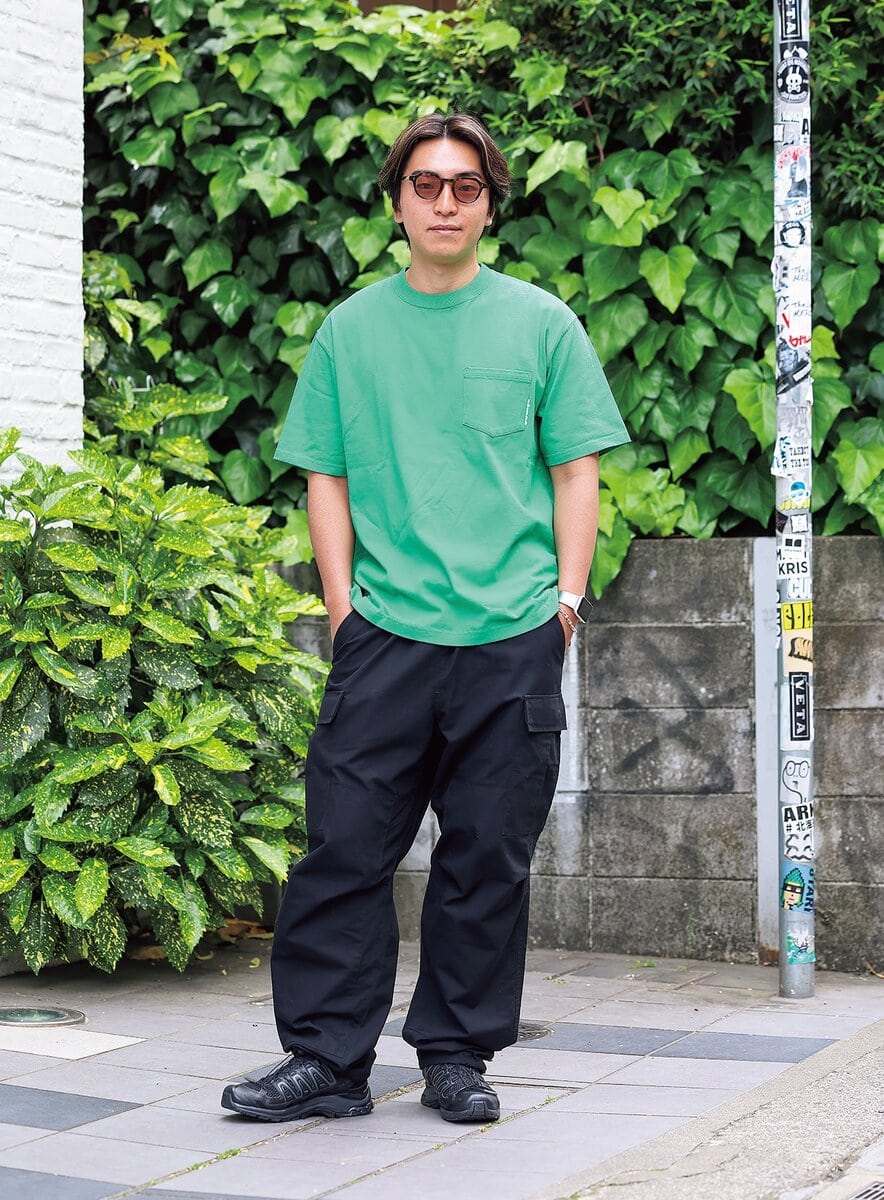 atmos マーケティング 大森 弘武さんのサンダル＆サングラスコーディネート