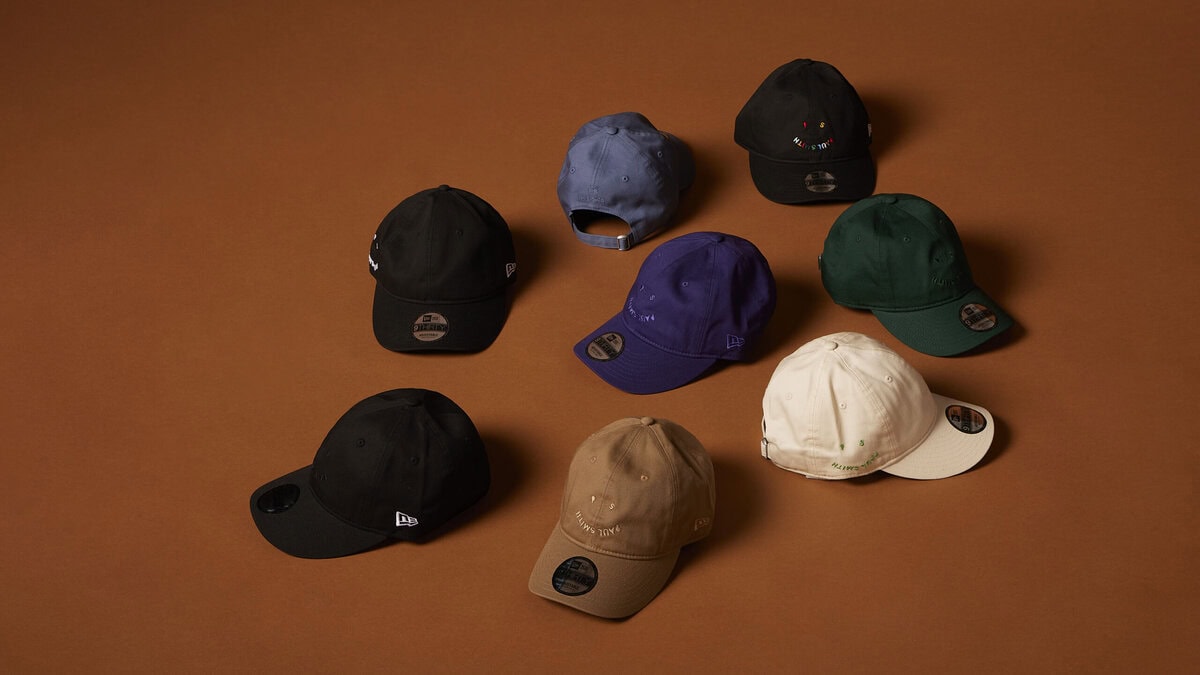 本製品は、New Era®の中でも柔らかな被り心地が特徴の人気モデル9THIRTYをベースに、ブランドのハッピーでポジティブな精神を体現するスペシャルコレクションPS Paul Smith Happyのロゴをあしらった、全8型を展開。