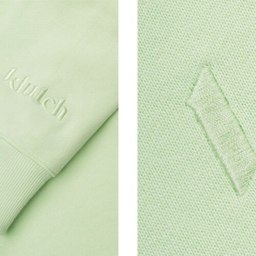 『クラッチ・アスレチックス』のKlutch Men’s Fleece Hoodieは、ボディの胸中央部分と左袖口にクラッチロゴが刺繍され、サイドパネルはリブになっている