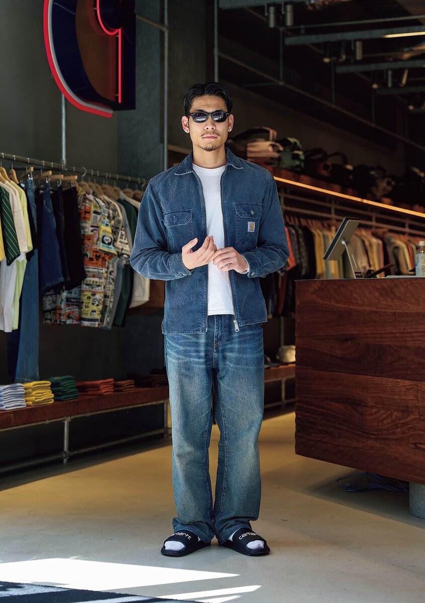 Carhartt WIP Store Shibuya Store Manager 吉田 海斗さんのサンダル＆サングラスコーディネイト