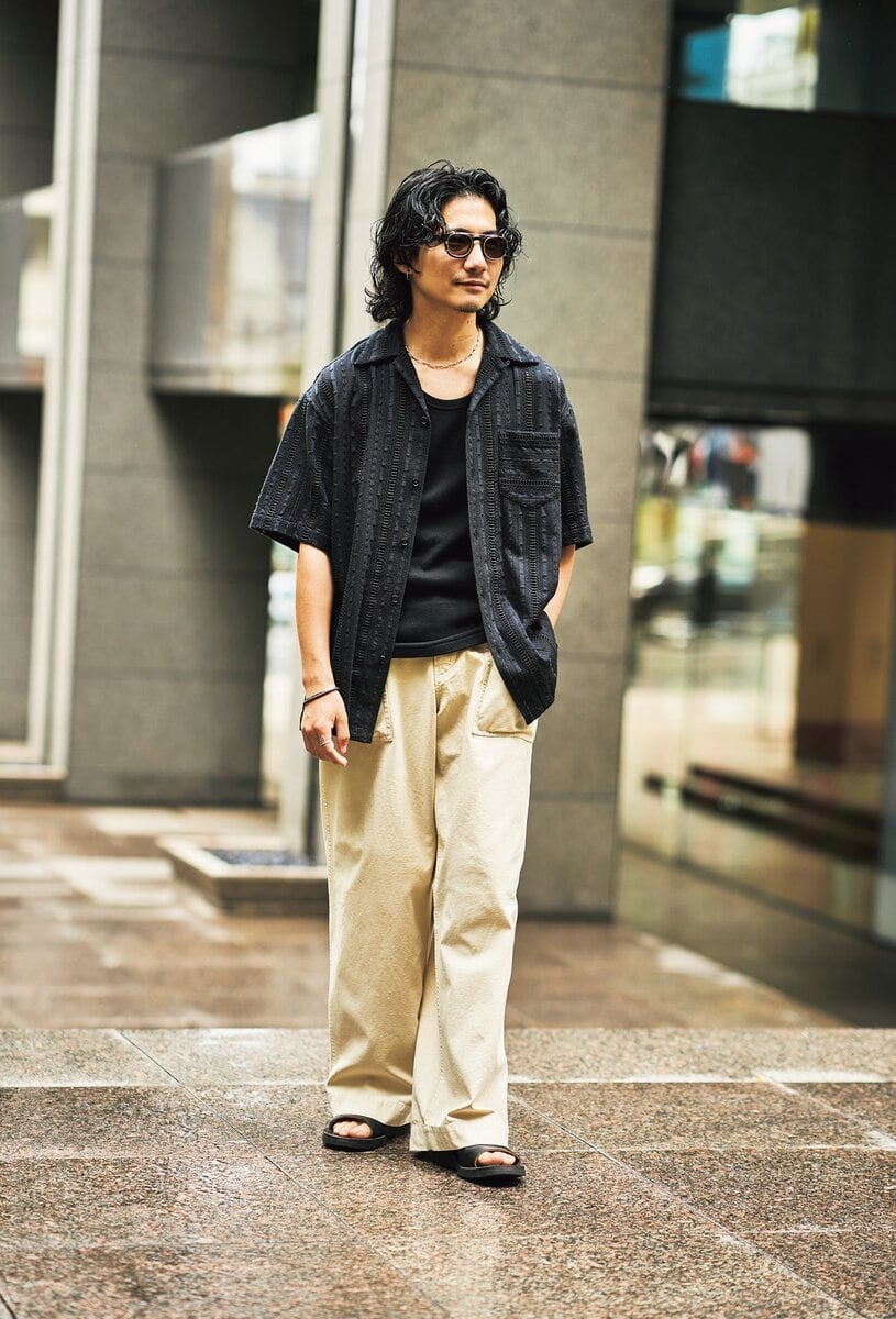 Schott マーケディング・Satsumaさんのサンダル＆サングラスコーディネイト