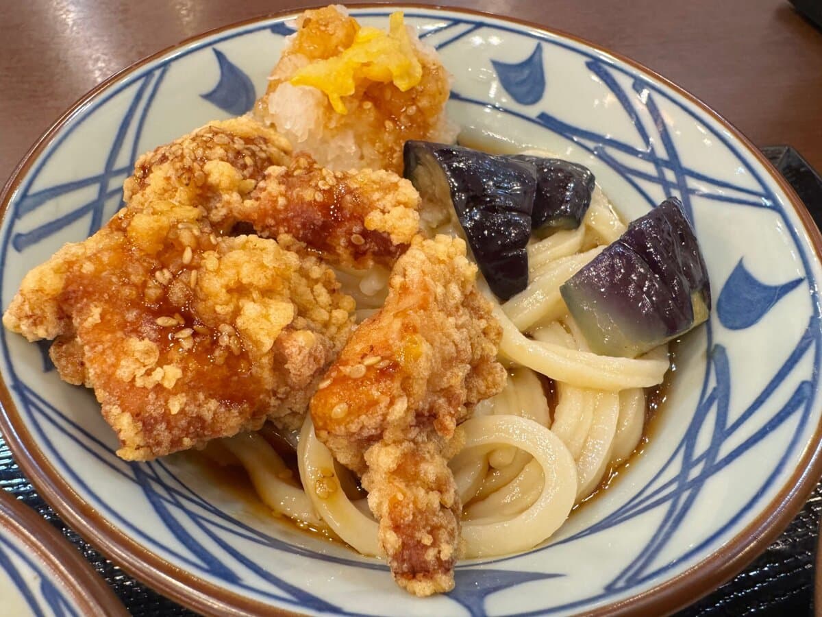 鬼おろし鶏からぶっかけうどん