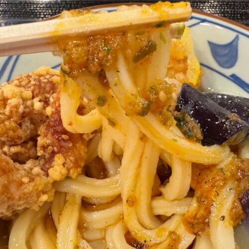 鶏からぶっかけうどんを中華風にアレンジ
