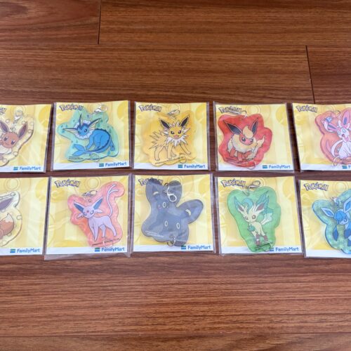 ファミリーマート×ポケモン　イーブイ＆進化形　アクリルキーホルダー