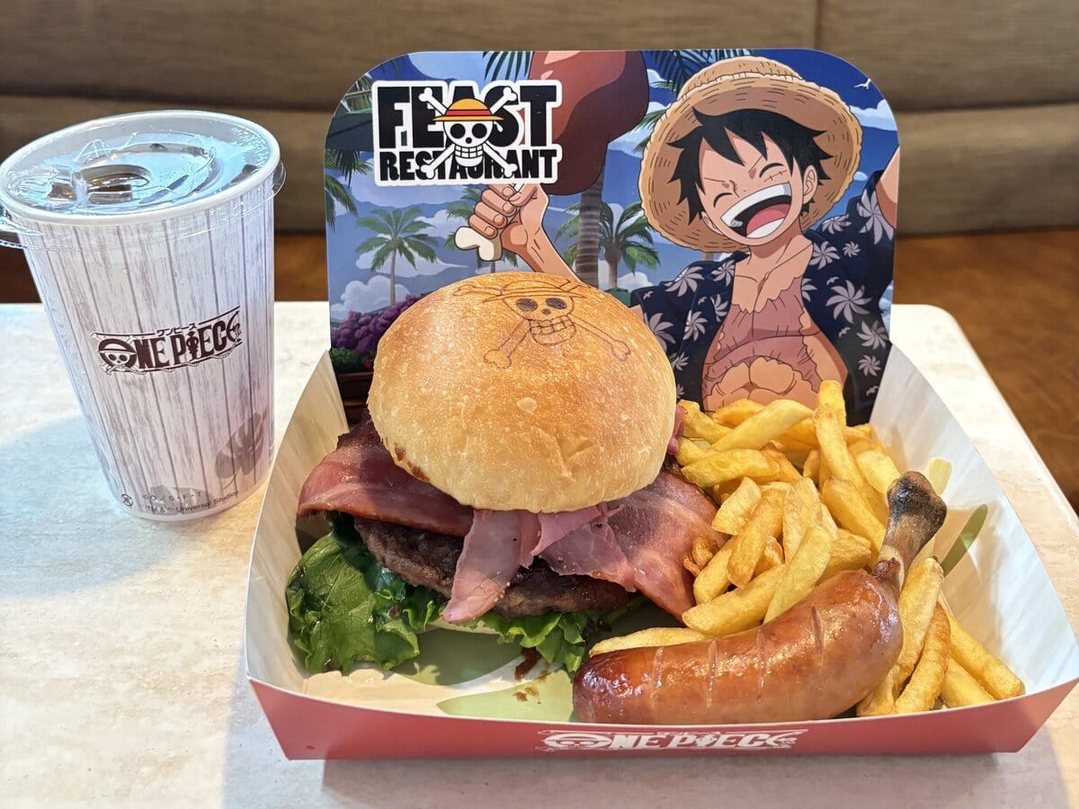 USJ×ワンピース　ルフィのスタミナ・ビーフバーガーセット