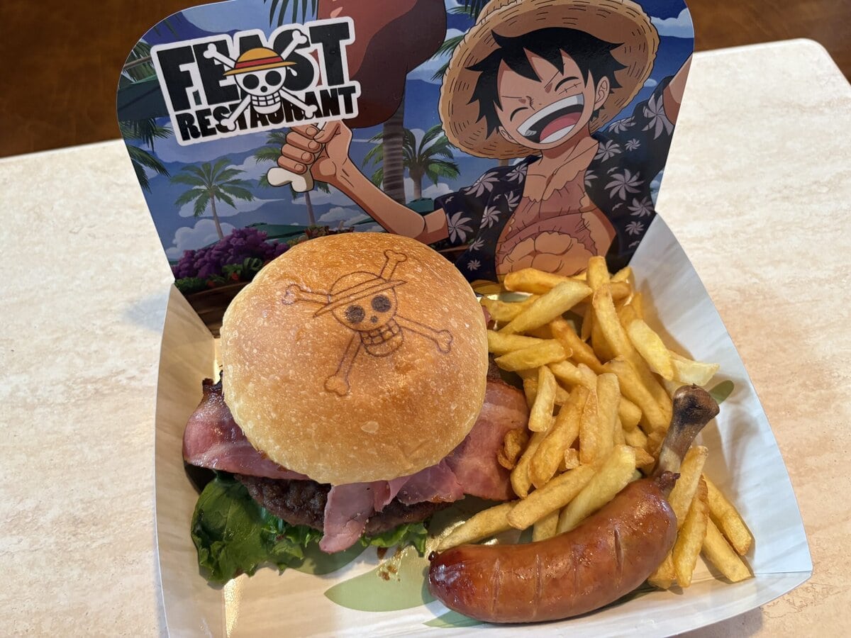 USJ×ワンピース　ルフィのスタミナ・ビーフバーガーセット