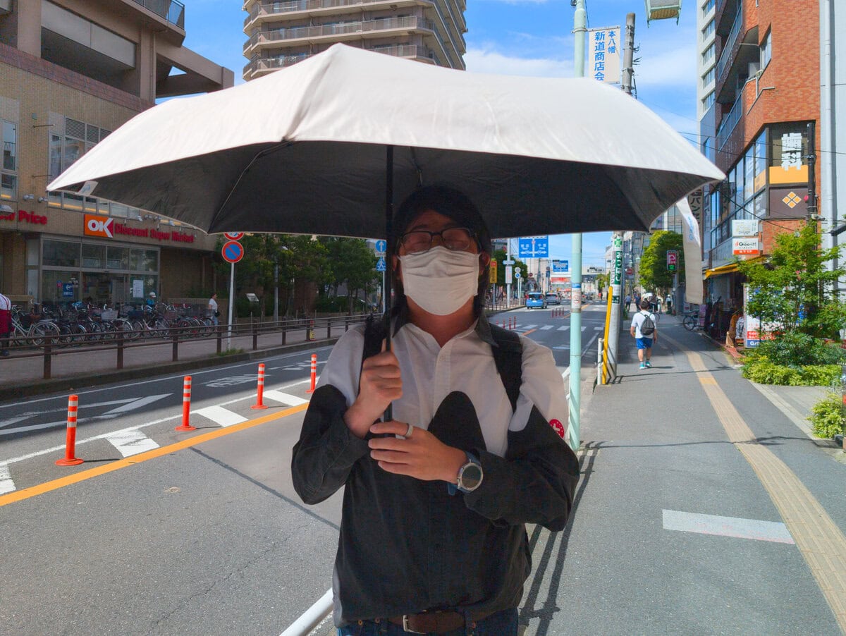 実際に差してみたところ。しっかりとした大きさです