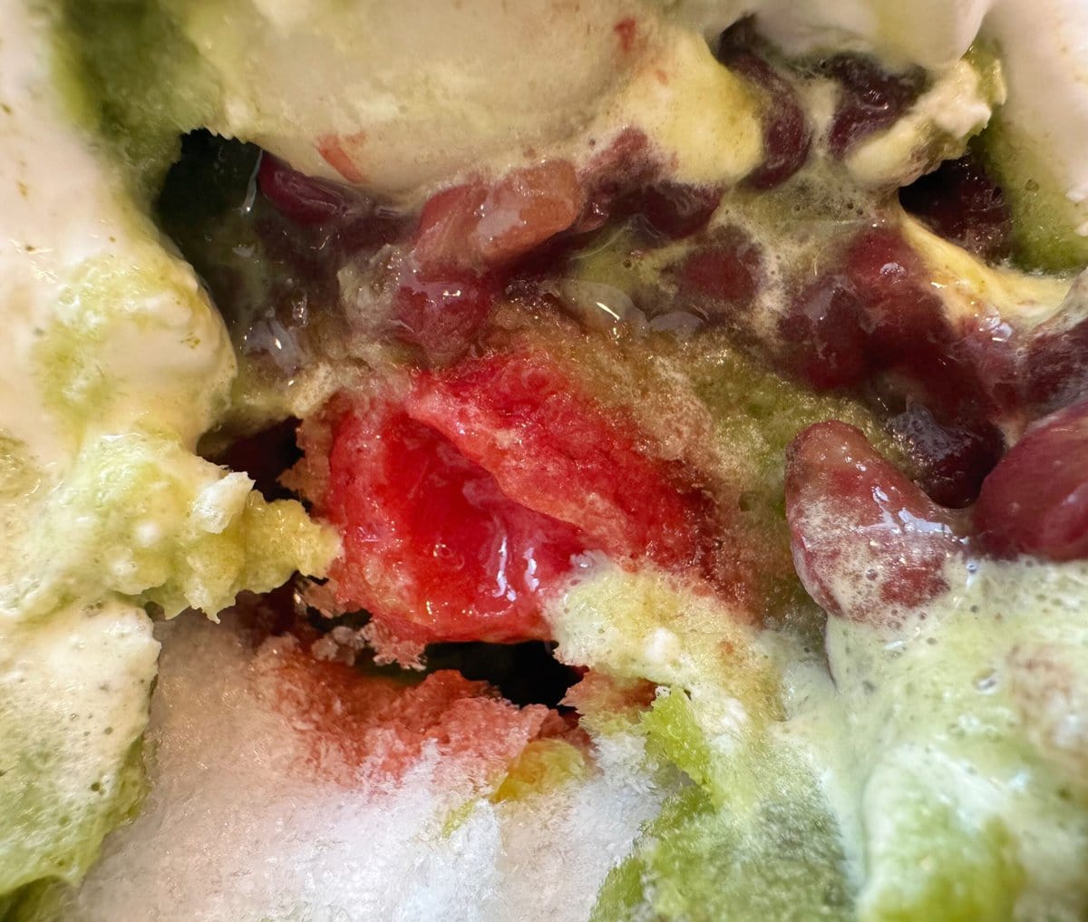中にトッピングが施されているため、最後まで味が薄まる心配もありません
