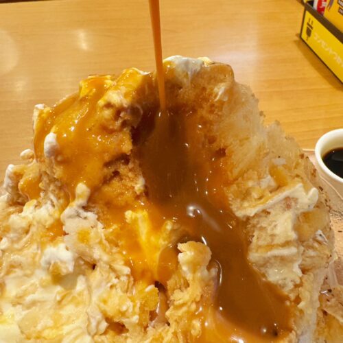このキャラメルシロップがちょっとビター＆濃厚で本当に美味しい！