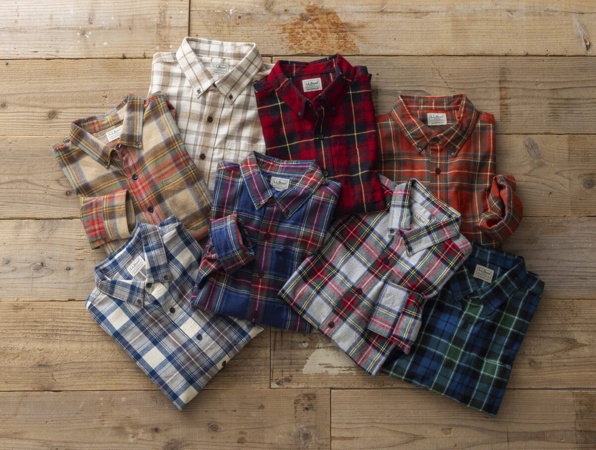 L.L.Bean（エルエルビーン）専用に織り上げられるポルトガル製フランネルにこだわるロングセラーアイテム。定番のスタイルに加え、フラップ・ポケットの付いたスタイルやメンズシャツのようなゆったりとした着心地を楽しみたい女性へ向けたリラックス感のあるスタイルが仲間入りする。