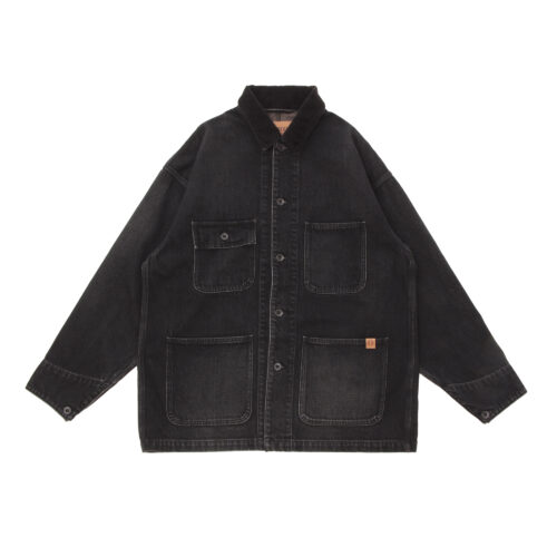 ブラックデニムカバーオール ¥44,000