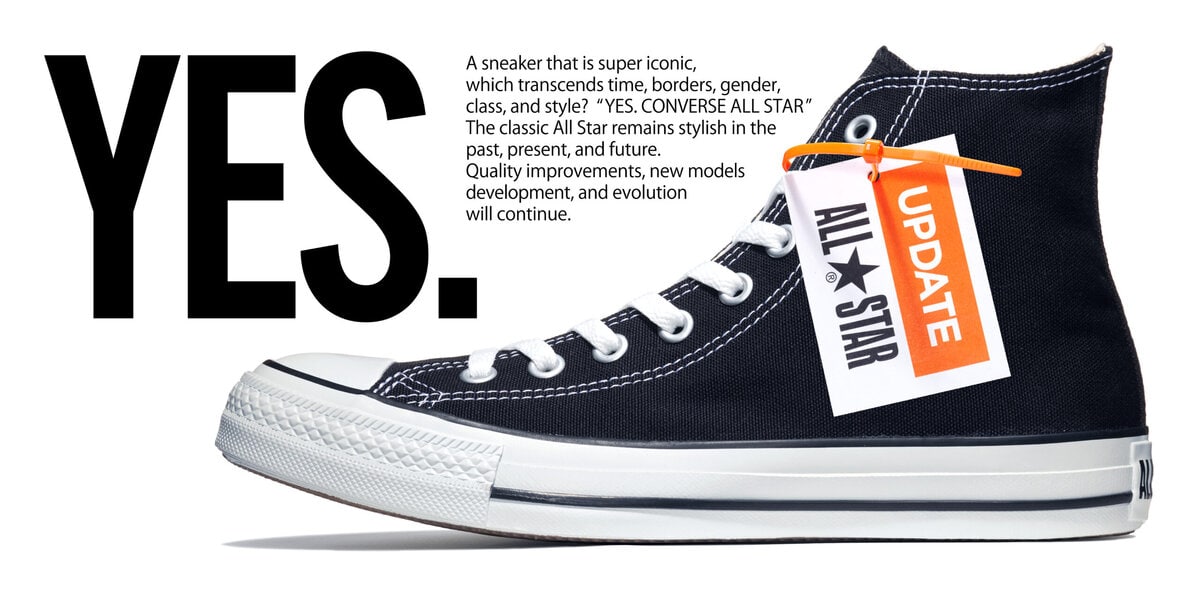 CONVERSE（コンバース）の永久定番モデル “ALL STAR” が約四半世紀ぶりにリニューアル。デザインはそのままに、履き心地を大幅にアップデートされる。
