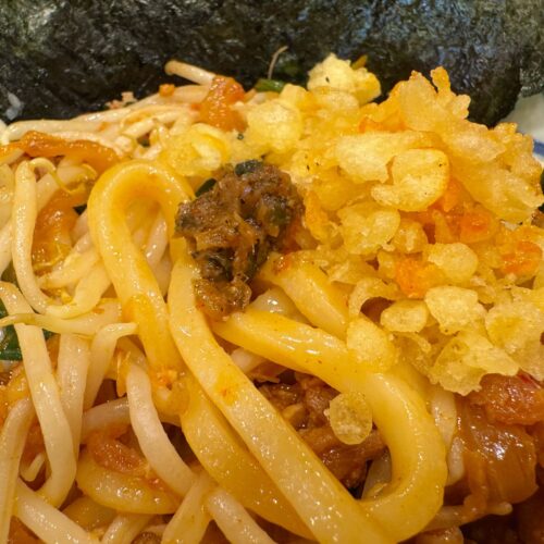 天かす×しび辛ラー油トッピングがおすすめ
