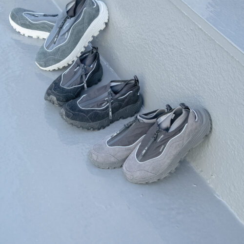 F/CE.とSUICOKE、両ブランドが培ってきた機能性とデザイン。本作はそのこだわりとノウハウをたっぷり詰め込んだ特別な一足となっている。