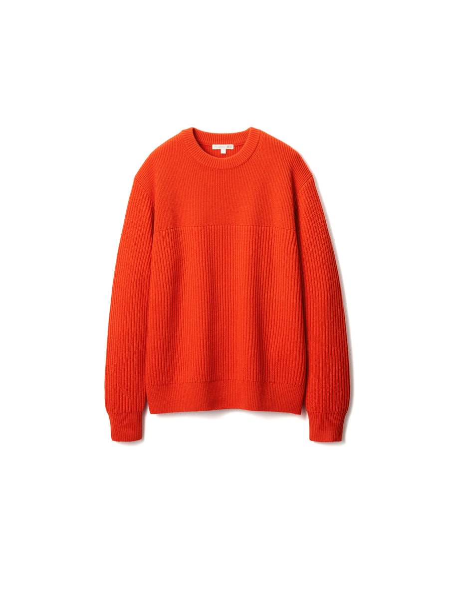 リブクルーネックセーター/長袖 ¥3,990