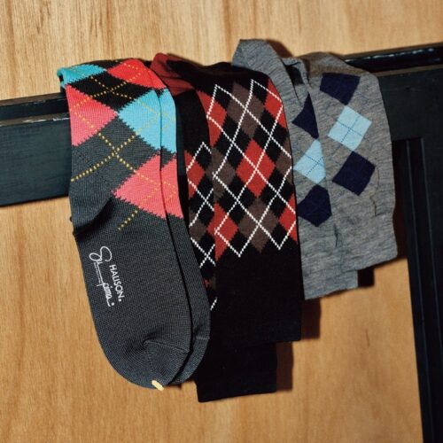 ハリソン、エヌ サイクルファクトリー、パンセレラのアーガイル柄ソックス