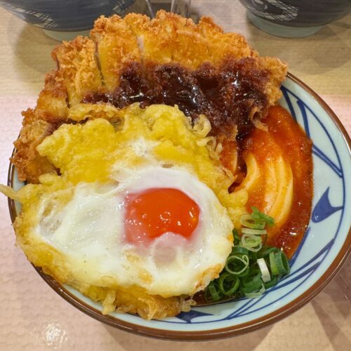 【長崎】玉子天のせトルコライス風うどん