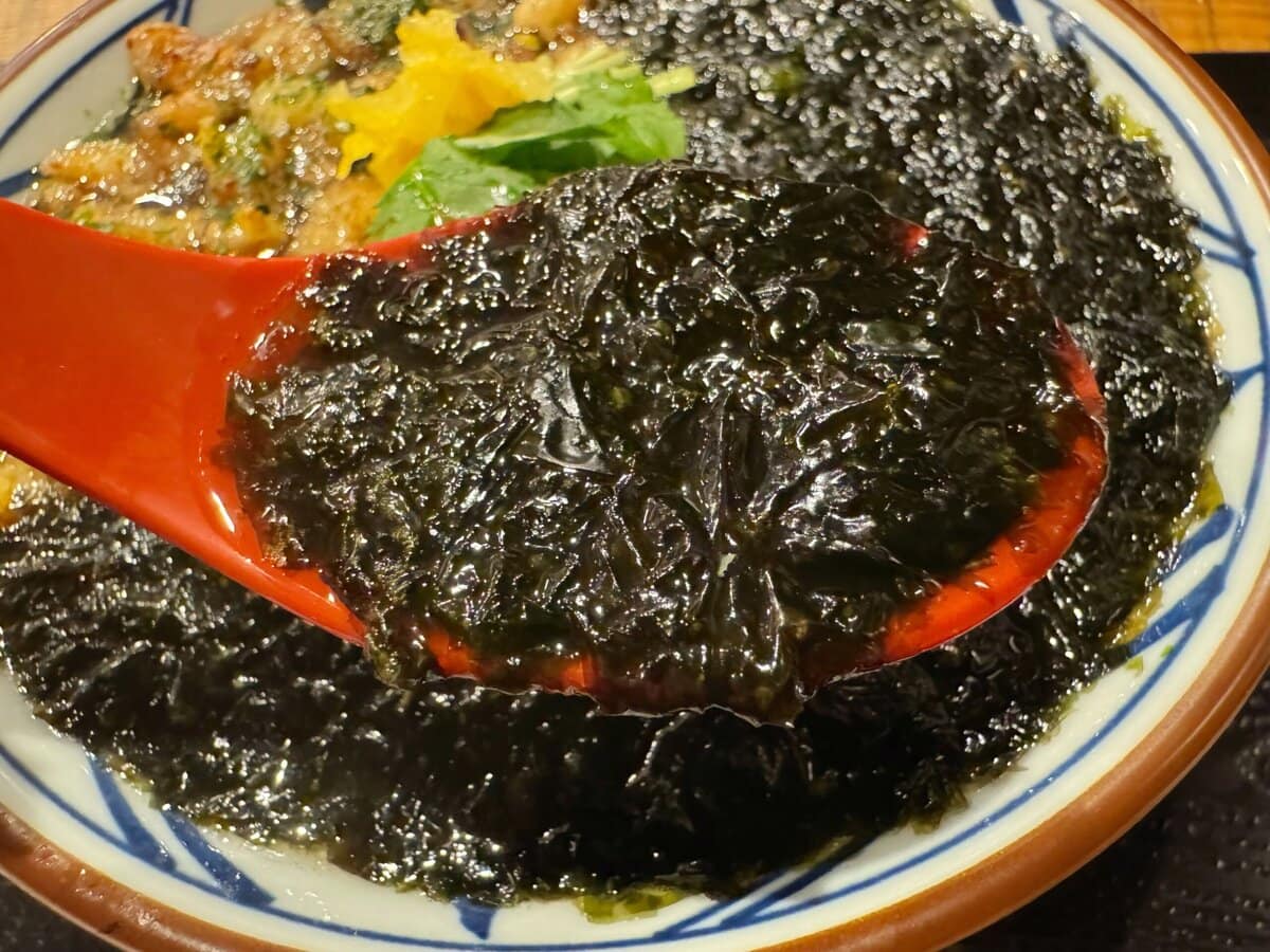 この海苔、ビジュアルの迫力はもちろんですが、口に含んだ瞬間に磯の香りがブワッと広がり、その豊かな味わいがたまりません!