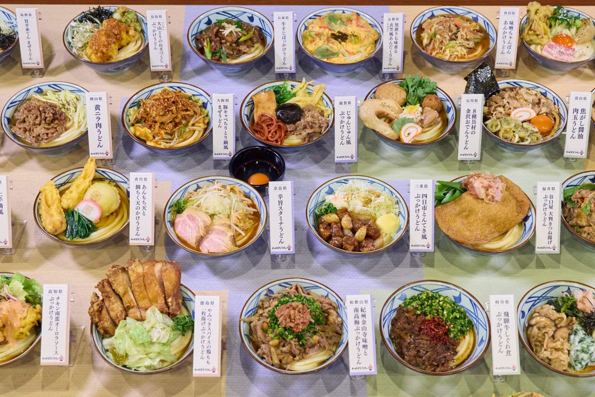 会場にズラリと並んだ圧巻の全47品は、もはや「うどん」というジャンルを超えたようなメニューも……。