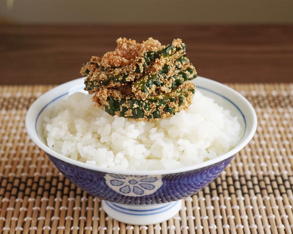 ゴーヤと明太子のバター炒め