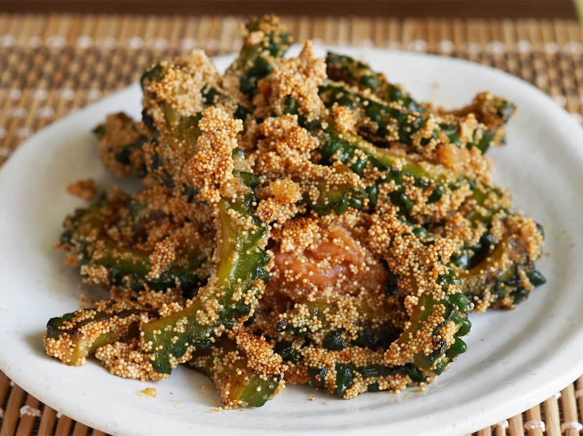 ゴーヤと明太子のバター炒め